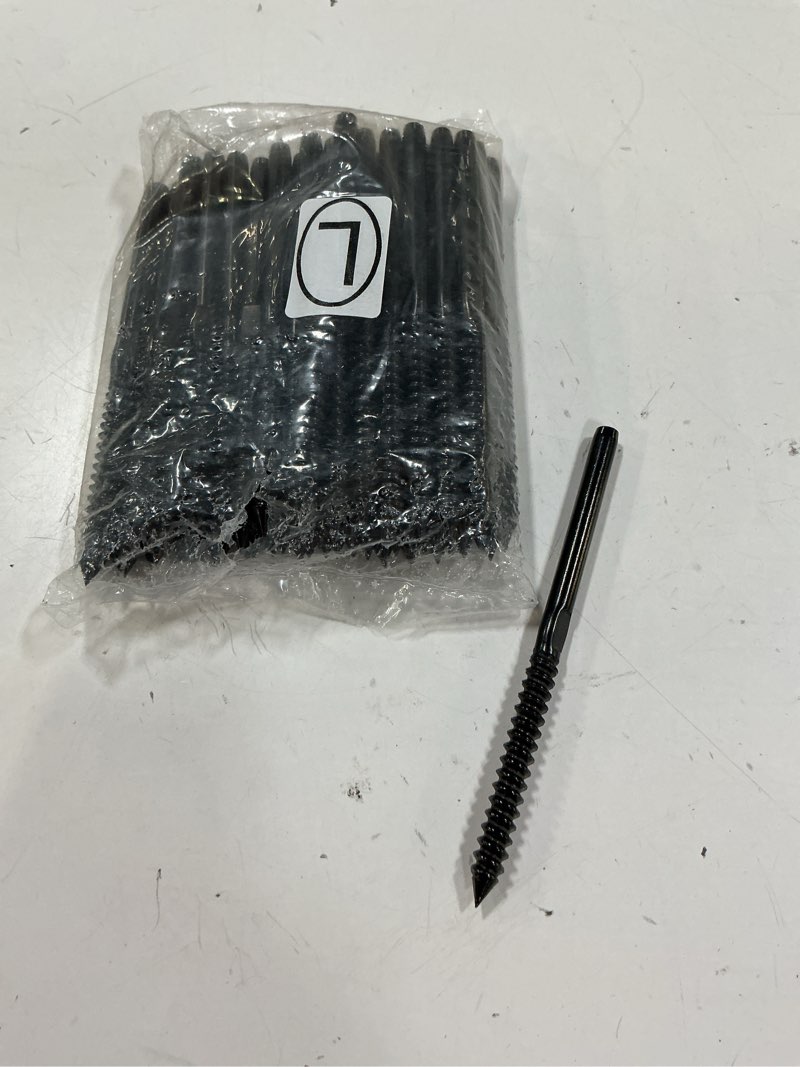 Condition photo showing As Is for blika 40 pack 1/8" black invisible cable railing kits for 2"x2", 4"x4" wood/metal posts, black stainless steel invisible receiver and swage stud end, deck stair cable railing hardware 4x4 1/8" 40