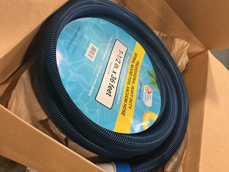 Condition photo showing New/Like New for u.s. pool supply pool vacuum hose - 1-1/2" x 36' professional heavy duty pool hose for inground, spiral wound with kink-free swivel cuff - connect to vacuum heads, skimmer, cleaner, filter pump inlet 36 foot