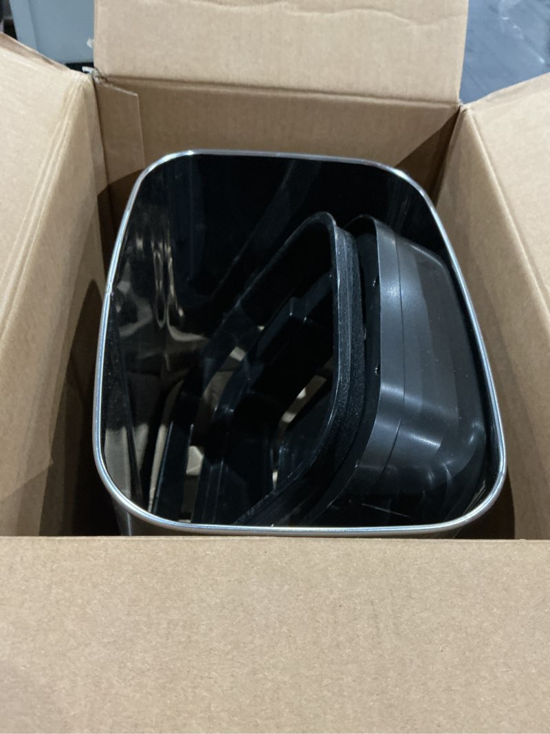 Condition photo showing Good Condition for ninestars dzt-12-5 bedroom or bathroom automatic touchless infrared motion sensor trash can, 3 gal 12l, stainless steel base (rectangular, black lid) black 3 gal trash can