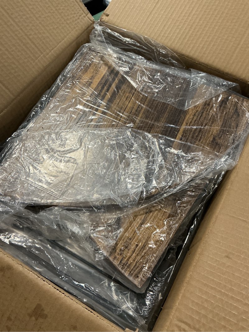 Condition photo showing Good Condition for Bathroom Corner Shelf Stand, 3-Tier Small Corner Shelves, Triangular Curved Standing Bathroom Shelf Unit for Small Spaces, Ideal for Kitchen, Vanity Storage and Organization - Brown