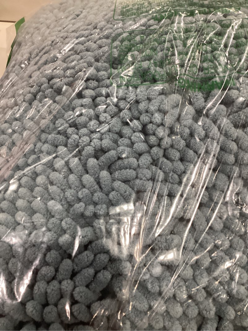 Condition photo showing Good Condition for OLANLY Dog Door Mat for Muddy Paws 36x24, Absorbs Moisture and Dirt, Absorbent Non-Slip Washable Doormat, Quick Dry Chenille Mud Mat for Dogs, Entry Indoor Entryway Carpet for Inside Floor, Airy Blue Airy Blue Solid 36" x 24"