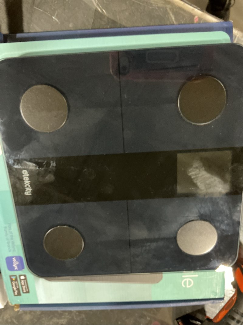 Condition photo showing Good Condition for etekcity upgraded smart scale for body weight, fsa&hsa eligible, bathroom digital scale with bmi, body fat, muscle mass, 13 metrics with a large display, support offline mode and apps connection large display-black