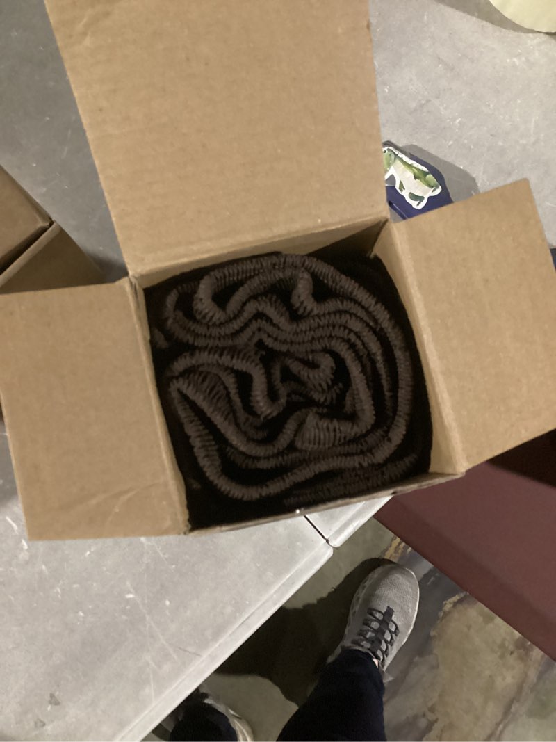 Condition photo showing As Is for MEILA Bed Skirt Three Fabric Sides Elastic Wrap Around Dust Ruffled Solid Bed Skirts Easy On/Easy Off 16 Inch Tailored Drop, Chocolate, Queen/King Brown Queen/King-16" Drop