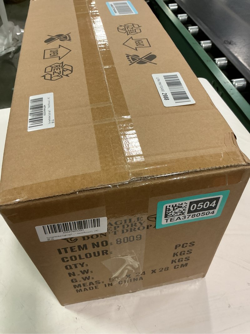 Condition photo showing New/Like New for Outdoor Lighting Fixtures Wall Mount, 1-Light 15''H Dusk to Dawn Exterior Light for House Outdoor Wall Lantern with Clear Glass for Front Porch Patio Garage (15'' H with Photocell, 1 PC)