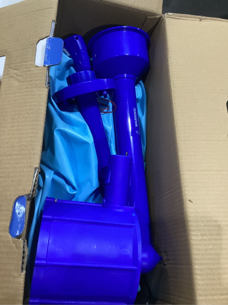 Condition photo showing As Is for tube runner pro edition 12v motorized pool tube, by poolcandy. deluxe motorized pool tube for the best lake, river and pool fun.  inflatable battery powered float, the ultimate pool raft.