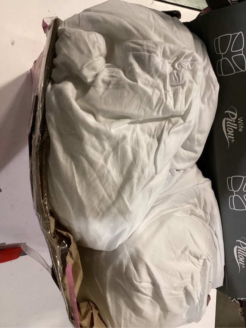 Condition photo showing As Is for Wife Pillow The Side Sleeper Pillow with Arm Hole for Shoulder Pain - Arm Tunnel Pillow for Side Sleepers, Shoulder Relief & Neck Support Comfort Sleep Pillow for Adults - Down Alternative Fiber Fill White Fill, Down Fiber Fill