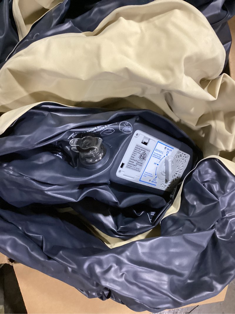 Condition photo showing As Is for Twin Air Mattress with Built-in Pump,Fast & Easy Inflation/Deflation Inflatable Mattress, Foldable Blow Up Mattress with Storage Bag, Inflatable Bed for Home, Camping & Guests,16"/550lbs Max 16" Twin