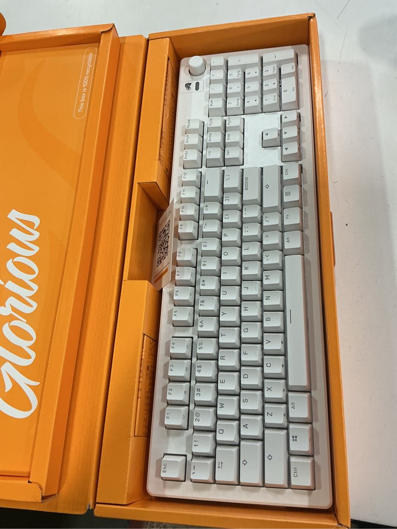 Condition photo showing Good Condition for Glorious Gaming - GMMK 3 Custom Mechanical Gaming Keyboard with Knob, 100% Keyboard Full Size, Modul