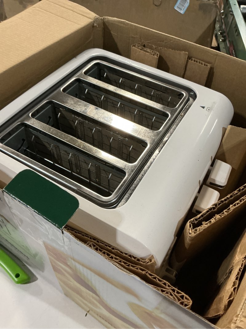 Condition photo showing As Is for Cuisinart 4-Slice Compact Plastic Toaster, White, CPT-142P1