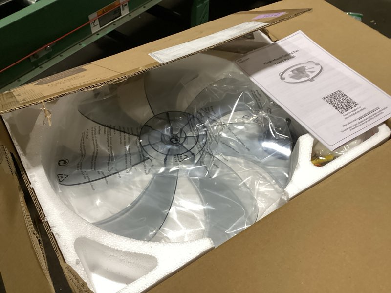 Condition photo showing New/Like New for lediary ceiling fans with lights and remote, 20'' low profile ceiling fan with light, 3000-6000k dimmable fandelier led fan light, 6 wind speeds, black modern flush mount ceiling fan for bedroom 20 inch black 1