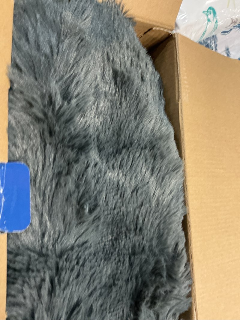 Condition photo showing As Is for Heated Throw Blanket - Plush Thick Bubble Faux Fur Heated Blanket, Fast Heating Electric Blanket 6 Heating Levels & 4 Hours Auto-Off, Machine Washable, 50"x60", Dark Grey Throw 50"x60" Bubble-dark Grey