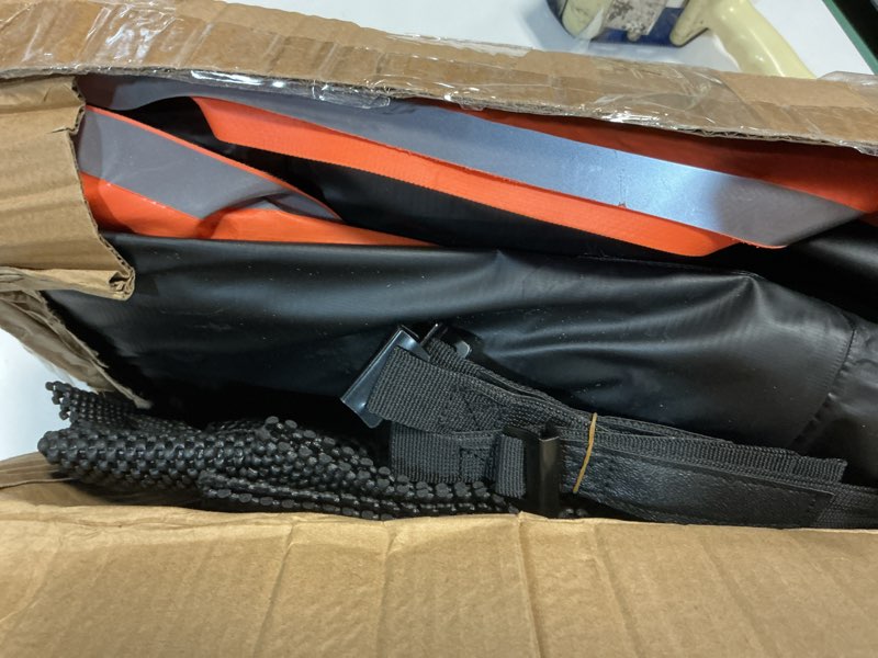 Condition photo showing New/Like New for Sailnovo Rooftop Cargo Carrier 20 Cubic, Waterproof Car Roof Bag Soft-Shell Carriers Top Luggage Storage with Slip Mat, 6 Door Hooks & Heavy-Duty PVC for All Vehicle Roof with/Without Rack Cross Bar Door Hooks & Non-slip mat (Orange) 20 cubic feet
