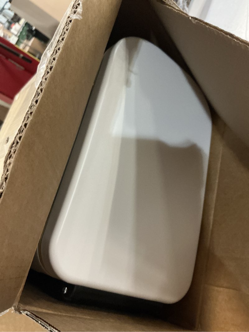 Condition photo showing Good Condition for slim bathroom trash can with soft close lid stainless steel garbage can step trash bin with removable inner bucket for bedroom, office, kitchen (matt white, 3.5 gallons) matt white 3.5 gallons