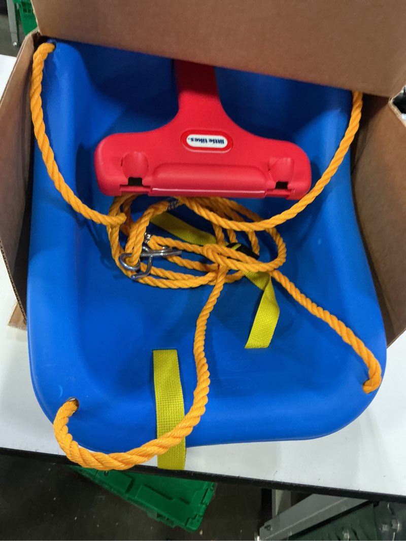 Condition photo showing Good Condition for little tikes snug 'n secure blue swing with adjustable straps, 2-in-1 for baby and toddlers ages 9 months - 4 years