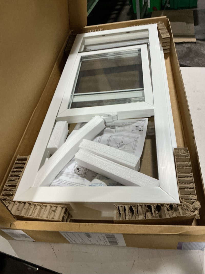 Condition photo showing Good Condition for jixun left-hand single sliding vinyl window white with dual pane insulated glass