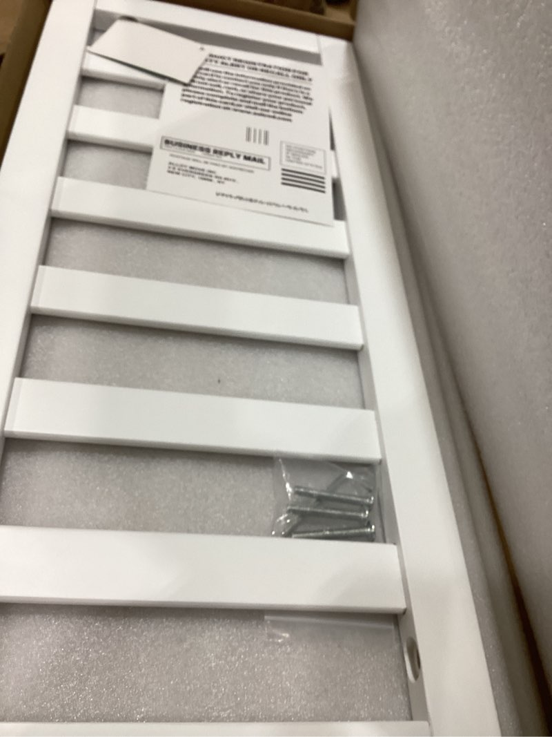Condition photo showing Good Condition for salcod toddler safe guardrail compatible with delta children crib, white | crib rail for prevent toddler from rolling off the bed, 25.25"w x 0.75"d x 11"h, crib conversion guardrail, wood construction
