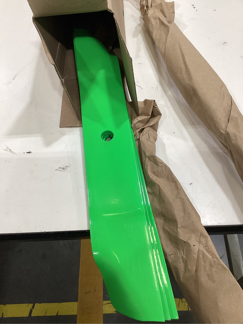Condition photo showing Good Condition for 8ten lawnrazor mower blade for john deere m136195 medium-lift 3-pack | fits john deere ztrak, 727, 757, z830a, m653 & m655, replaces tcu30316