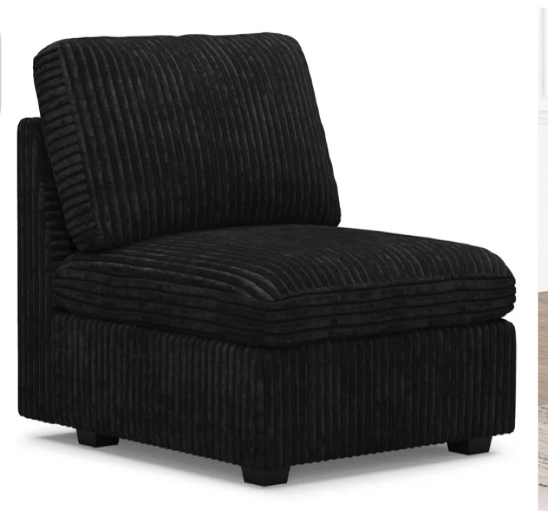 Large Corduroy Single Seat Armless Storage Chair Of Modular Sofa
