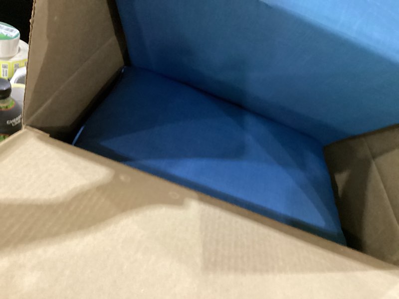 Condition photo showing As Is for blue cushion set
