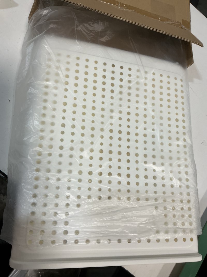 Condition photo showing New/Like New for Rolling Laundry Hamper Laundry Basket with Four Wheels Foldable Washing Bin Hanger Shopping Tote Bag for Home Dorm Kitchen, White, M