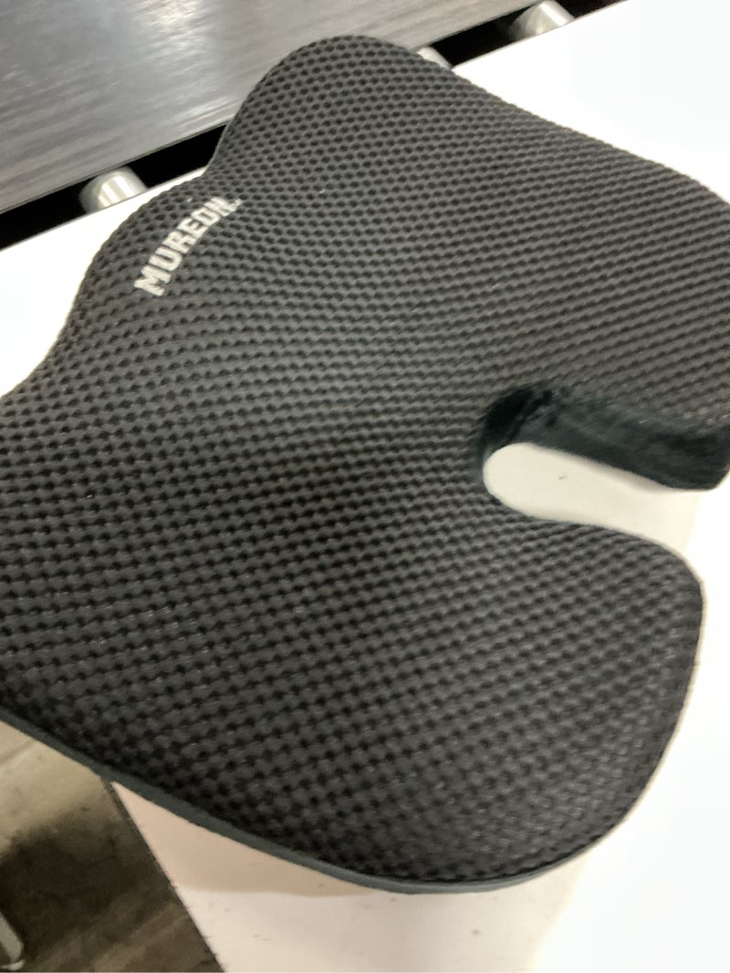 Condition photo showing Good Condition for mureon office chair cushion - large memory foam ergonomic chair cushion for back & hip pressure relief - non-slip seat cushion for car, desk chair & tailbone pain - soft support - black mesh black