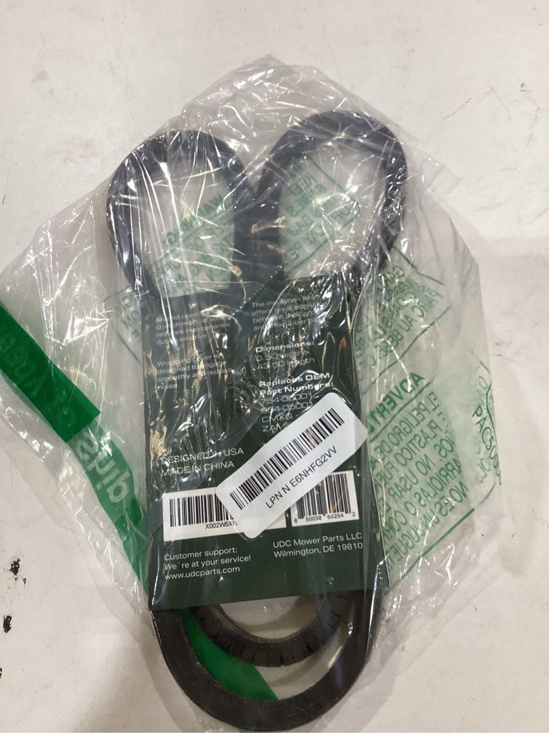 Condition photo showing New/Like New for udc parts 954-05001 deck belt replacement for troy bilt tb30r tb30 craftsman r1000 r110 754-05001 cub cadet cmxgzam501065 490-501-c065 490-501-m065 lawn mowers/aramid cord / 43.50 inches 43.5"l x 0.5"w