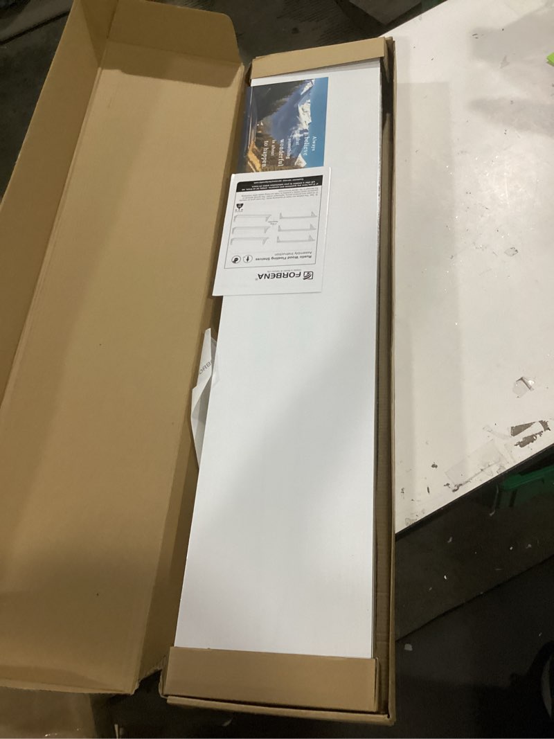 Forbena White Floating Book Shelves for Wall, 36 Inches Long Wall Shelves with Metal Brackets for Be