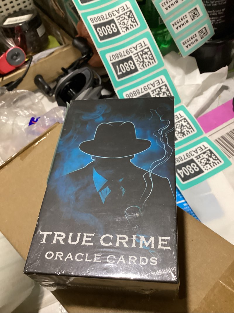 Condition photo showing New/Like New for soulme true crime clues oracle cards, conspiracy and investigation oracle deck, 80 clue cards for beginners
