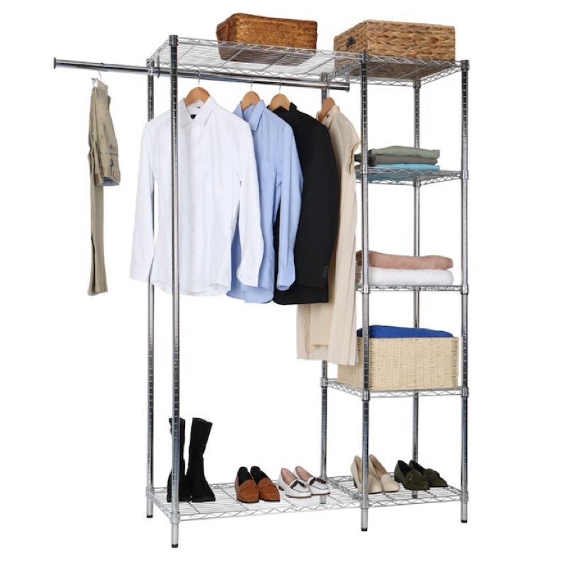 style selections chrome steel clothing rack