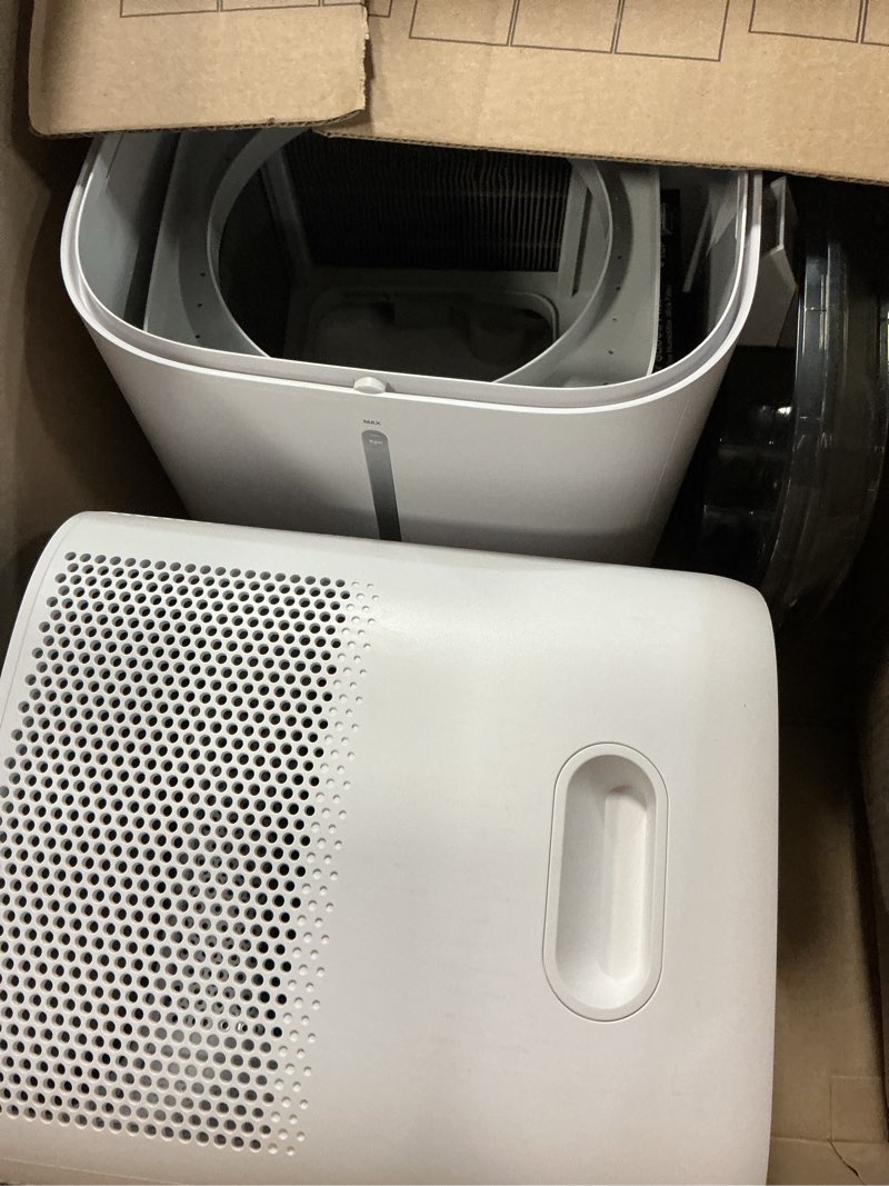 Condition photo showing As Is for LEVOIT Superior 6000S Smart Evaporative Humidifiers for Home Whole House up to 3000ft², 6 Gal, Last 72-Hour, Premium Filter, Dry Mode, Wheels & Water Fill Hose & Foldable Storage - Quiet Sleep Mode Evaporative Humidifier 23L