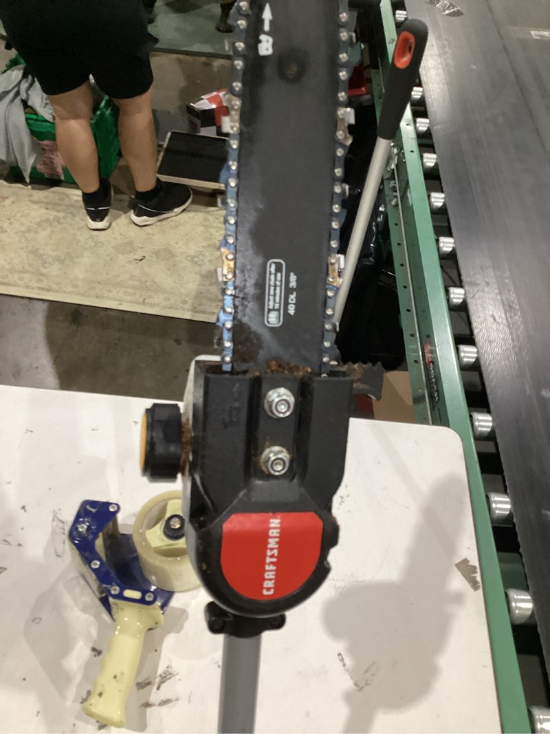 Condition photo showing As Is for craftsman p2100 10-in 25-cc 2-cycle gas pole saw