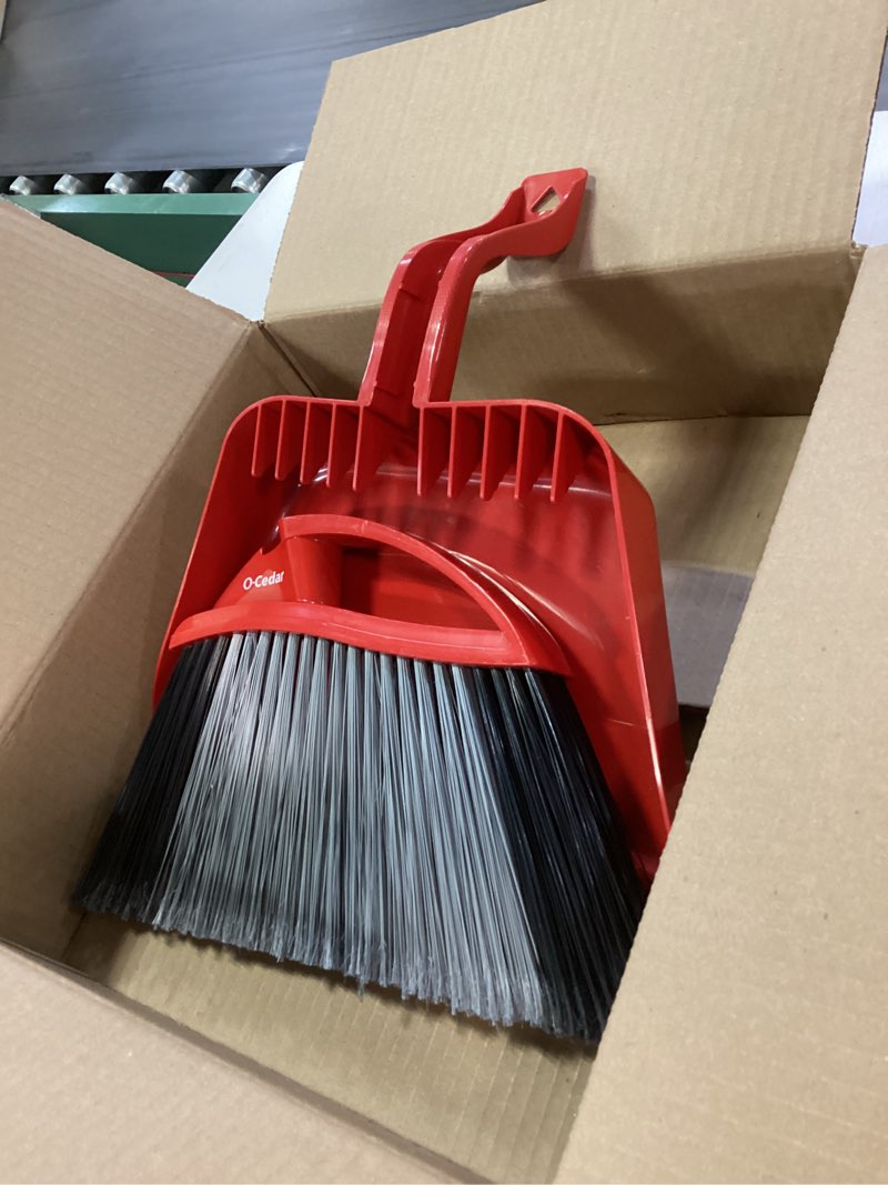 Condition photo showing As Is for O-Cedar One Sweep Broom with Step-On Dustpan | Remove 99% with One Sweep | Lightweight Quiet Cleaning Tool | Ideal for Pet Owners PowerCorner One Sweep Broom