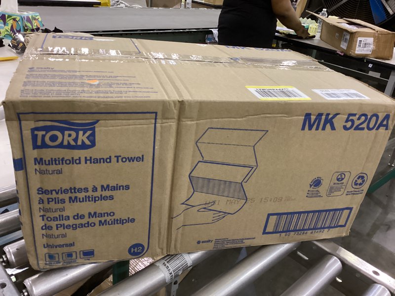 Condition photo showing New/Like New for Tork Multifold Hand Towel, Natural, 100% recycled, FSC certified, Compatible with H2 Dispensers, 16 packs x 250 sheets (MK520A) Tork H2 - Multifold Hand Towels