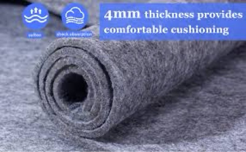 Extra Large Area Rug Cushioned Pad, 9x12 Ft Thick Felt Pad for Hardwood Floors, Keeps Rug in Place S