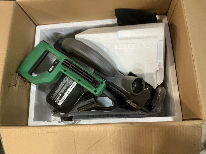 Condition photo showing As Is for Metabo HPT 10-Inch Single Bevel Compound Miter Saw, 15-Amp Power Saw with Xact Cut Shadow Line, Precision Miter Angles, Single Bevel 0-45°, 40T TCT Miter Saw Blade, Lightweight Design, C10FCG2 C10FCG2 - Next Gen Model
