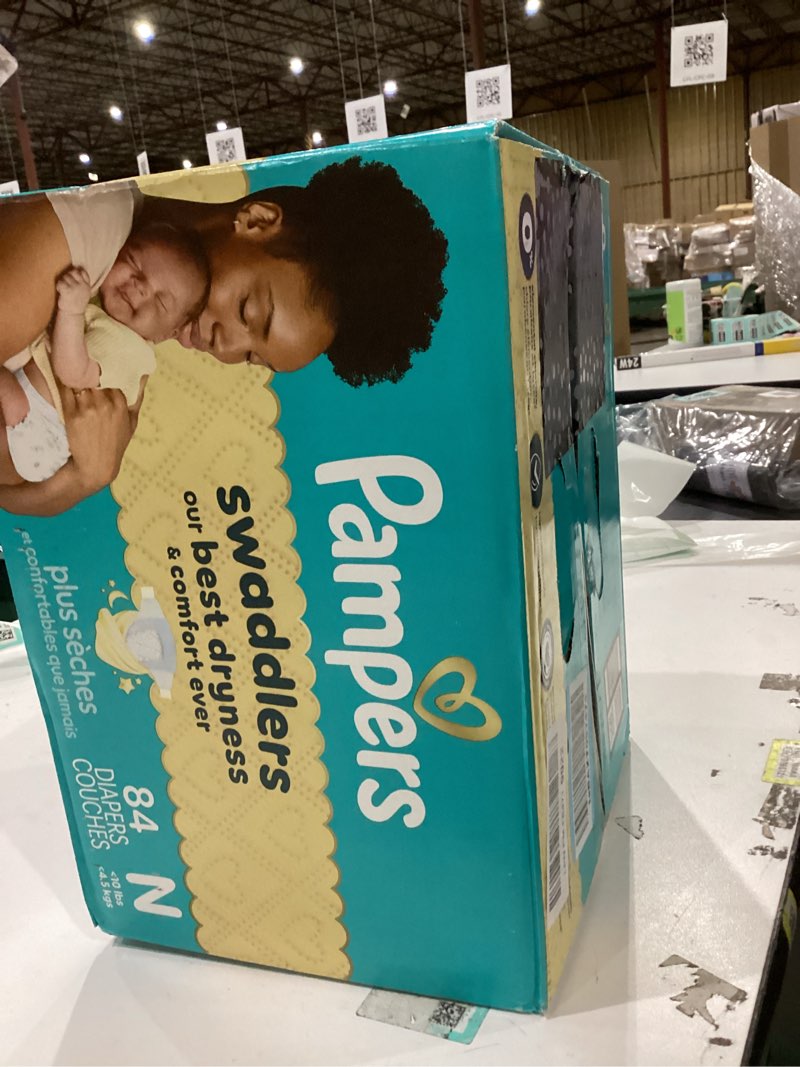 Condition photo showing New/Like New for Pampers Swaddlers Diapers, Size 0 (up to 10 lbs), 84 Count, Absorbent, Keeps Baby Dry and Comfortable, Skin Safe Disposable Baby Diaper (Packaging May Vary) Newborn 84