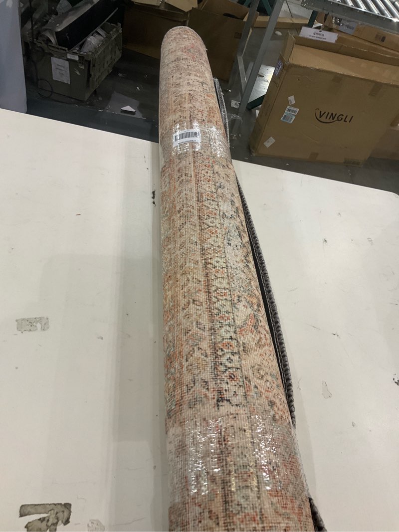 Condition photo showing As Is for Loloi Adrian Collection ADR-01 Natural/Apricot 5'-0" x 7'-6", .19" Thick Area Rug 5' x 7'6" (Rectangular) Natural / Apricot