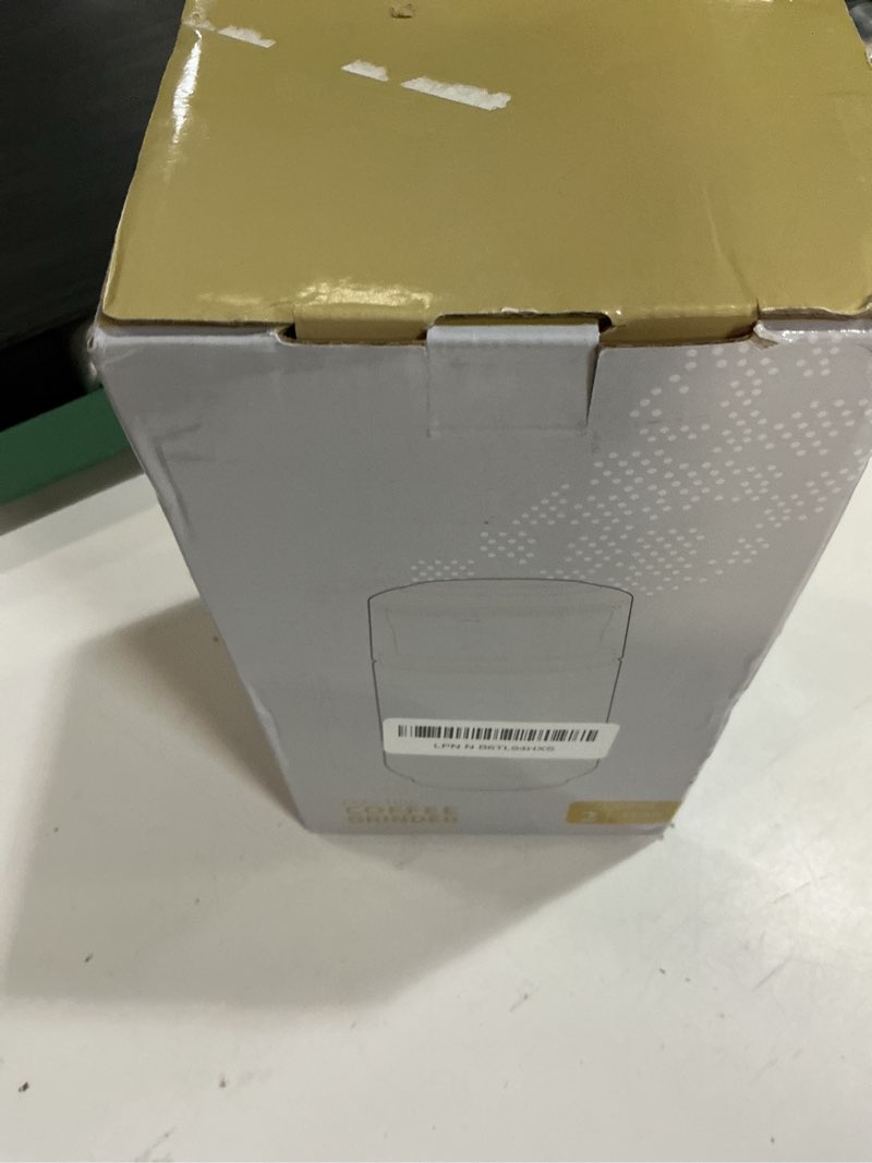 Condition photo showing New/Like New for shardor super silent coffee grinder, herb, spice, electric coffee bean & espresso grinder with 1 removable stainless steel bowl gray 1 bowl
