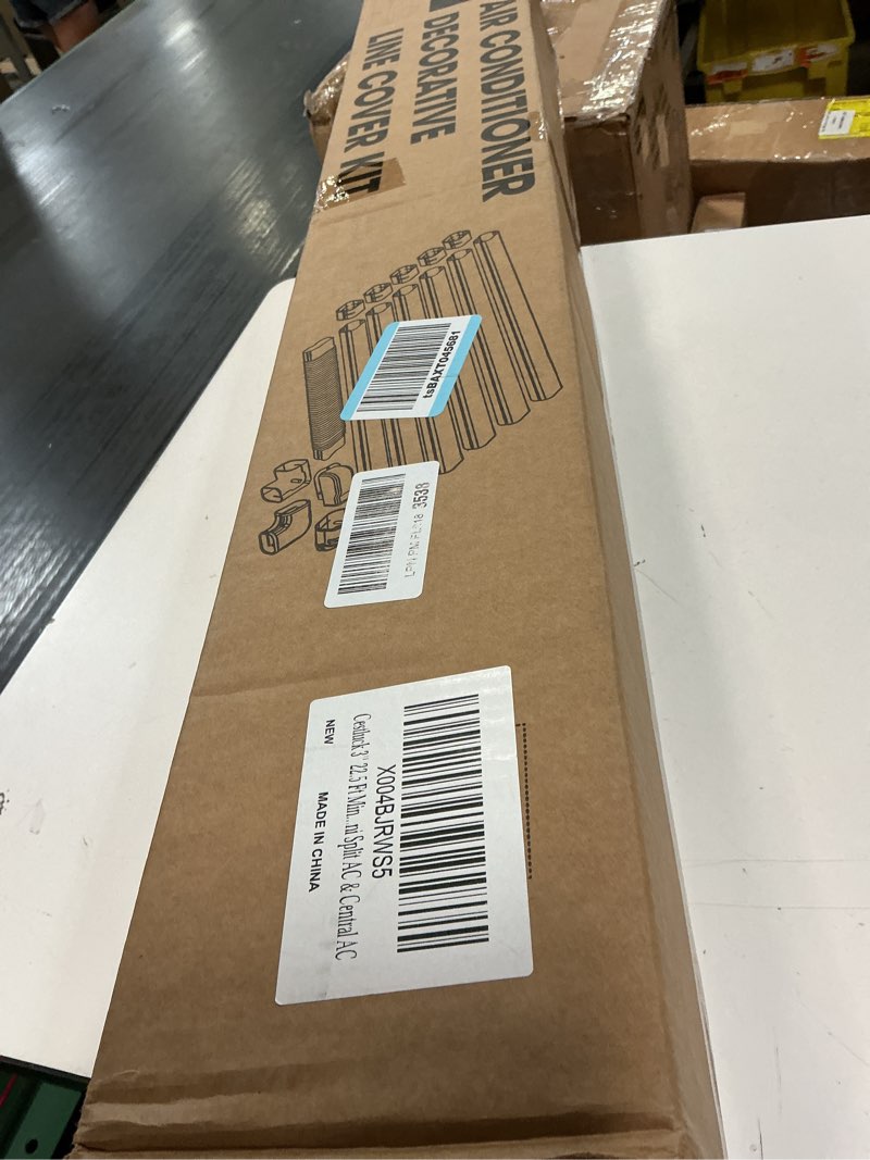 Condition photo showing New/Like New for mini split line set cover: 3'' 22.5 ft decorative minisplit lineset cover kit, paintable pvc & pp universal for mini split, air conditioner, central ac, hvac heating system line protection 3" x 22.5 ft