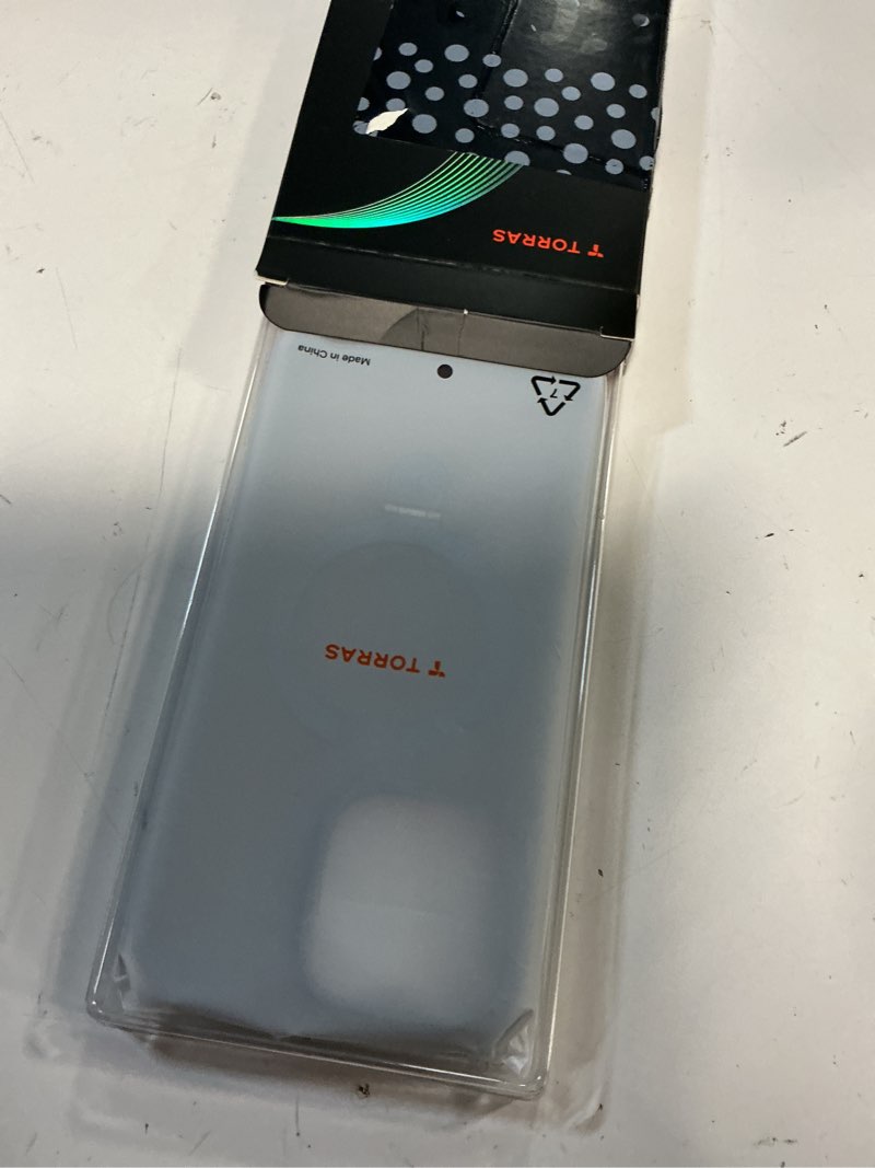 Condition photo showing New/Like New for torras magnetic ostand for iphone 15 pro max case, [military grade drop tested] [compatible with magsafe][build-in kickstand] translucent slim soft edge anti-fingerprint 6.7" 2023, blue titanium navy blue iphone 15 pro max