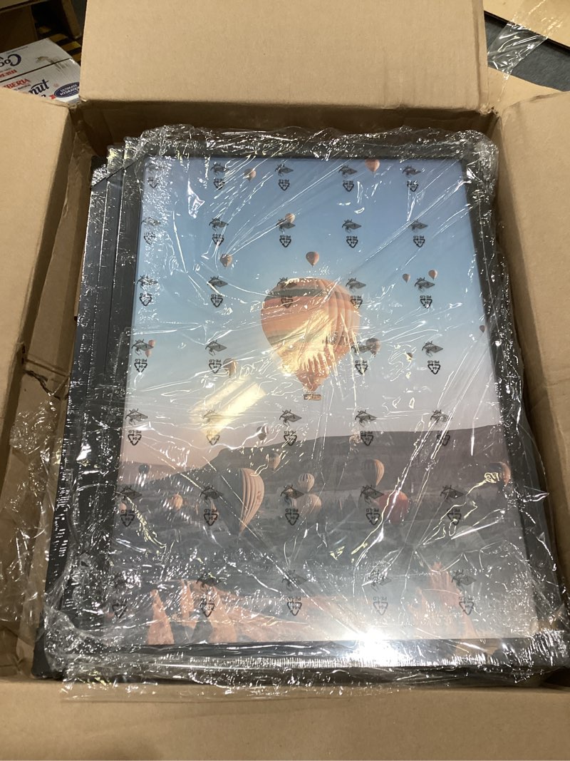 Condition photo showing Good Condition for jcjmy 14x20 picture frame set of 4 black for poster photo picture, horizontal and vertical formats for wall hanging, 14 x 20 wall poster photo frame for 14 by 20 photos posters, 4 pack, black black 14x20 inch