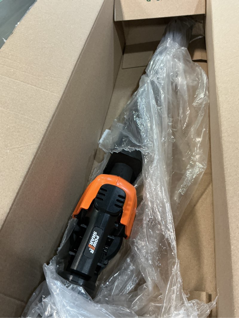 Condition photo showing As Is for worx 26" cordless hedge trimmer, electric hedge trimmer with dual-action blades, brushless bush trimmer with 180° rotating handle, 2 batteries & charger included, wg284.1 26" 40v hedge trimmer w/(2)2.0ah batteries