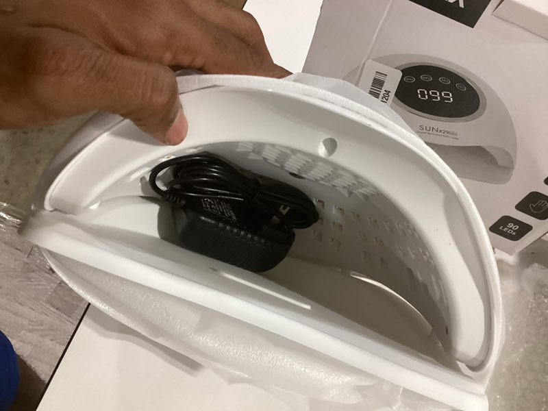 Condition photo showing Good Condition for professional 500w uv led nail lamp - 90 led bulbs for fast curing gel nail polish - smart sensor with 4 timers (10s/30s/60s/99s) - portable nail dryer for home & salon use - quick & even drying x29