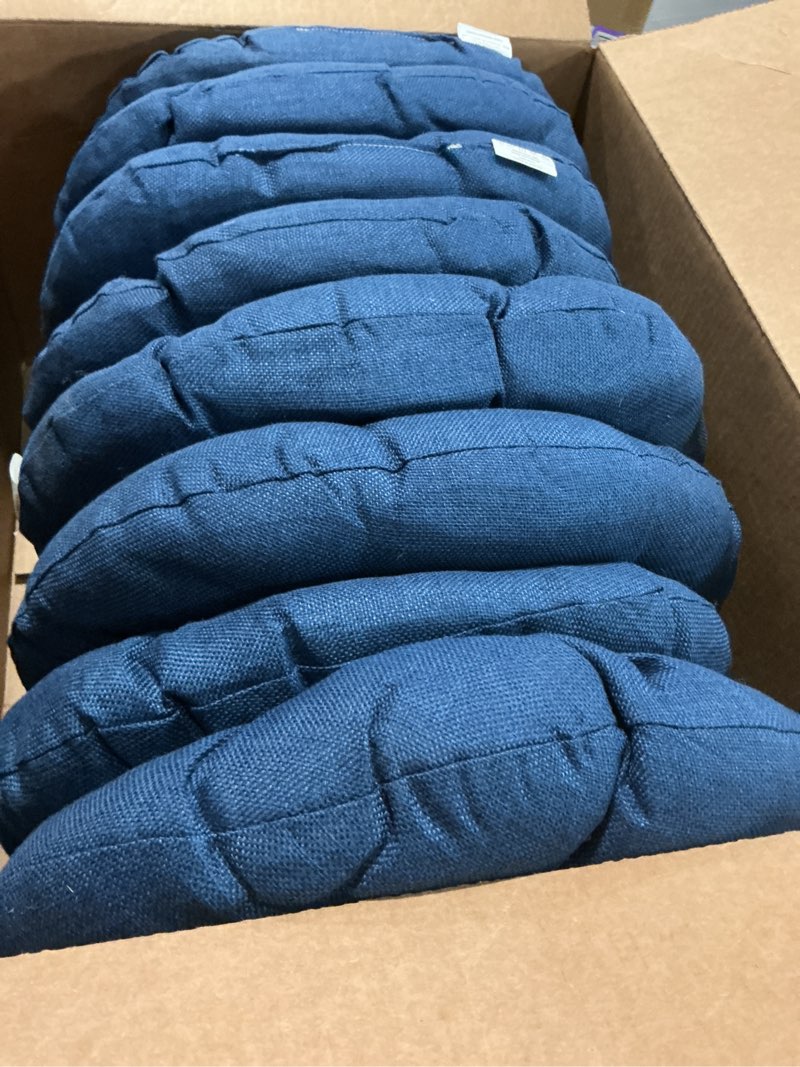 Condition photo showing Good Condition for fumete 8 pcs 16 inch round floor cushions for kids and toddlers, flexible seating classroom furniture floor pillow for home, daycare, preschool, yoga and meditation (jewelry blue) jewelry blue 8