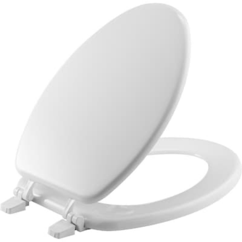 project source wood white elongated toilet seat