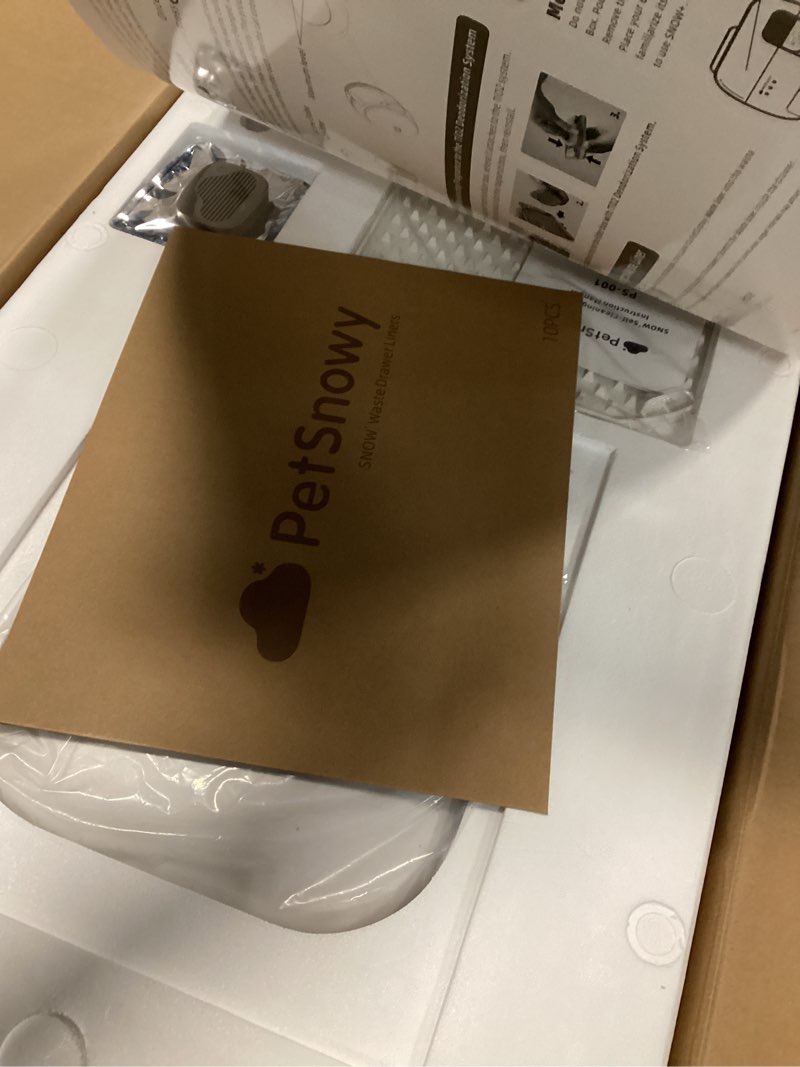 Condition photo showing New/Like New for PetSnowy Self-Cleaning Automatic Cat Litter Box with Odor Control TiO2 System, Robot Litter Box with Auto-Packing, App Control, Large Cats & Multiple Cats (2026 Premium Version) Cream