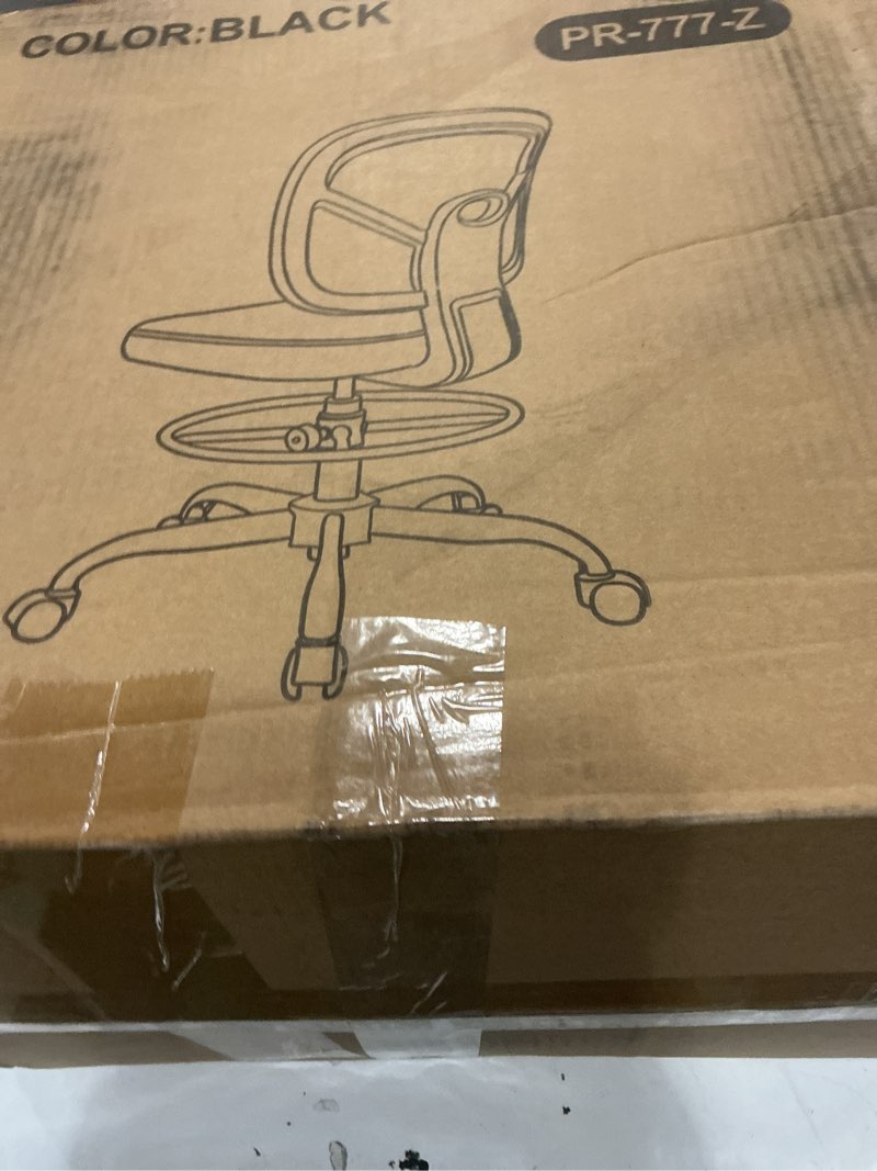 Condition photo showing New/Like New for primy tall drafting desk chair - armless, adjustable height, mesh back, rolling, standing desk chair for art room, office or home (black) black pr777-z