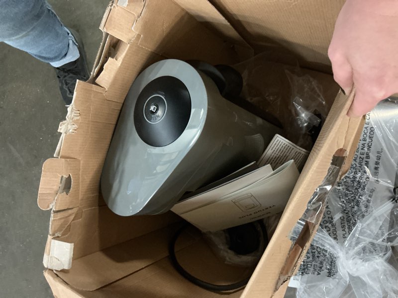 Condition photo showing As Is for De'Longhi Nespresso Vertuo Plus Coffee and Espresso Maker by De'Longhi, Grey Machine Only Gray