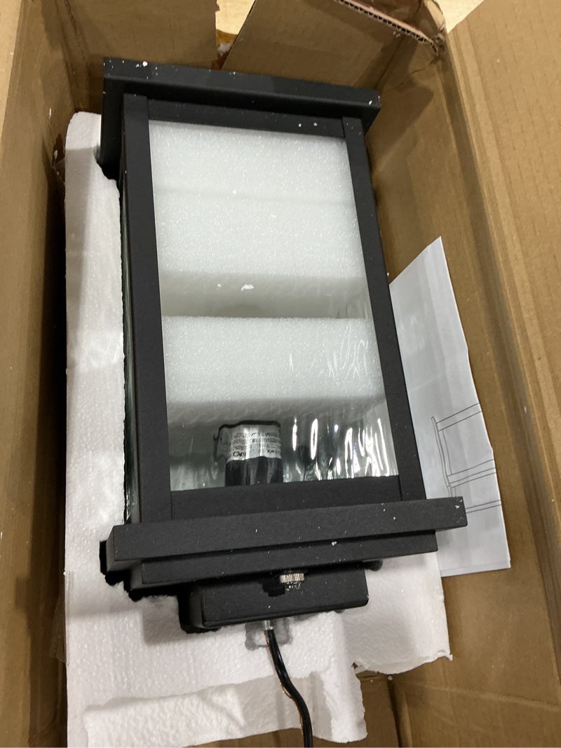 Condition photo showing Good Condition for gleamz large outdoor pendant lights, black dusk to dawn outdoor pendant lights for porch, aluminum hanging porch light with e26 socket, waterproof exterior hanging lighting fixtures for gazebo balcony large-black