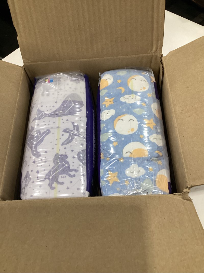 Condition photo showing Good Condition for The Honest Company Comfort Dry Disposable Overnight Diapers for Sensitive Skin, Hypoallergenic, Baby Cozy Cloud and Star Signs Design Club Box Size 5 (27 lbs) 40 Count Size 5 40